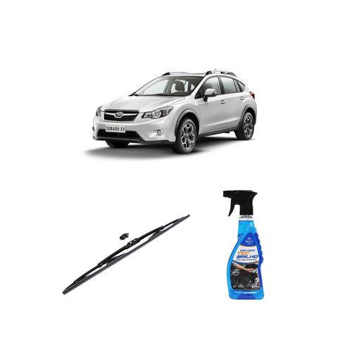 KIT LIMPA VIDROS SPRAY TECBRILHO 500ML PARA-BRISA TECBRIL + PALHETA UNIVERSAL FORTLINE 26" REDUX32 SUBARU XV DE 2014 A 2022