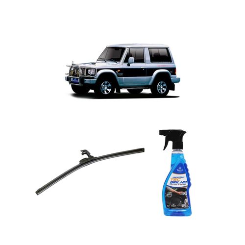 Kit Limpa Vidros Spray Tecbrilho 500mL Para-Brisa Tecbril + Palheta Flex Sportline Universal 16'' Redux32 GALLOPER de 1997 a 2002