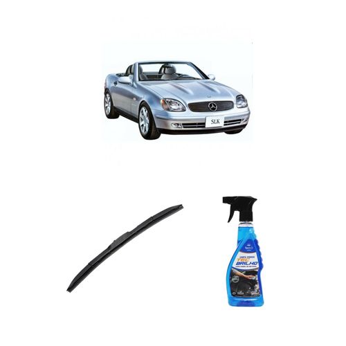 KIT LIMPA VIDROS SPRAY TECBRILHO 500ML PARA-BRISA TECBRIL + PALHETA UNIVERSAL HYBRID 26" REDUX32 MERCEDES BENZ CLASSE SLK DE 1996 A 2004