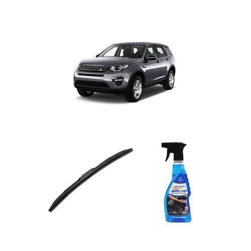 KIT LIMPA VIDROS SPRAY TECBRILHO 500ML PARA-BRISA TECBRIL + PALHETA UNIVERSAL HYBRID 26" REDUX32 DISCOVERY SPORT DE 2015 A 2018