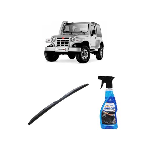 Kit Limpa Vidros Spray Tecbrilho 500mL Para-Brisa Tecbril + Palheta Totalclip Hybrid 14" Redux32 Troller T4 de 2001 a 2022