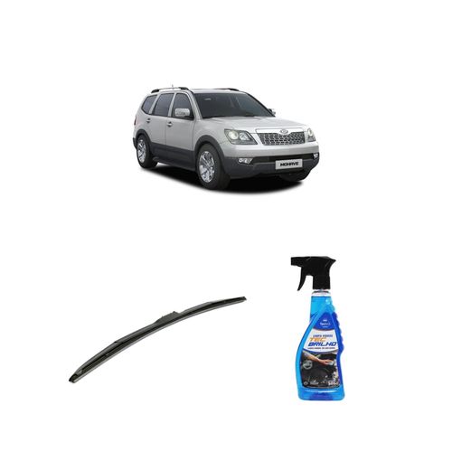 KIT LIMPA VIDROS SPRAY TECBRILHO 500ML PARA-BRISA TECBRIL + PALHETA UNIVERSAL HYBRID 24" REDUX32 MOHAVE DE 2009 A 2017