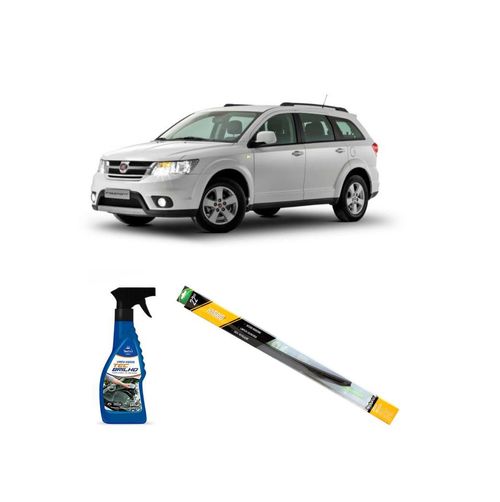 KIT LIMPA VIDROS SPRAY TECBRILHO 500ML PARA-BRISA TECBRIL + PALHETA UNIVERSAL HYBRID 22" REDUX32 FREEMONT DE 2011 A 2022