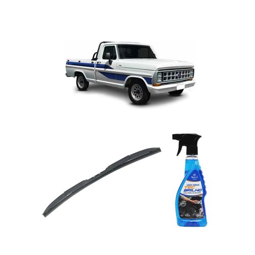 Kit Limpa Vidros Spray Tecbrilho 500mL Para-Brisa Tecbril + Palheta Totalclip Hybrid 16" Redux32 Ford F2000 de 1980 a 1983