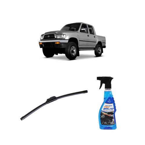 Kit Limpa Vidros Spray Tecbrilho 500mL Para-Brisa Tecbril + Palheta Flex Sportline Universal 17" Redux32 HILUX de 1994 a 2005