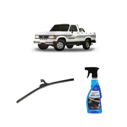 Kit Limpa Vidros Spray Tecbrilho 500mL Para-Brisa Tecbril + Palheta Flex Sportline Universal 16'' Redux32 Chevrolet C20 de 1985 a 1997