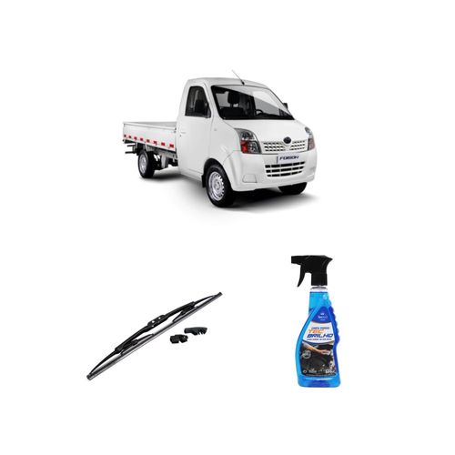 KIT LIMPA VIDROS SPRAY TECBRILHO 500ML PARA-BRISA TECBRIL + PALHETA UNIVERSAL FORTLINE 17" REDUX32 FOISON DE 2014 A 2016