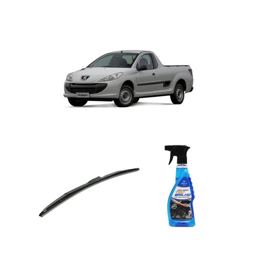 KIT LIMPA VIDROS SPRAY TECBRILHO 500ML PARA-BRISA TECBRIL + PALHETA UNIVERSAL HYBRID 24" REDUX32 HOGGAR DE 2010 A 2022