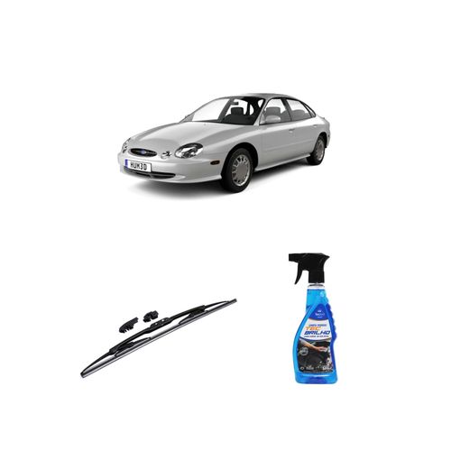 KIT LIMPA VIDROS SPRAY TECBRILHO 500ML PARA-BRISA TECBRIL + PALHETA UNIVERSAL FORTLINE 18'' REDUX32 TAURUS DE 1992 A 1996