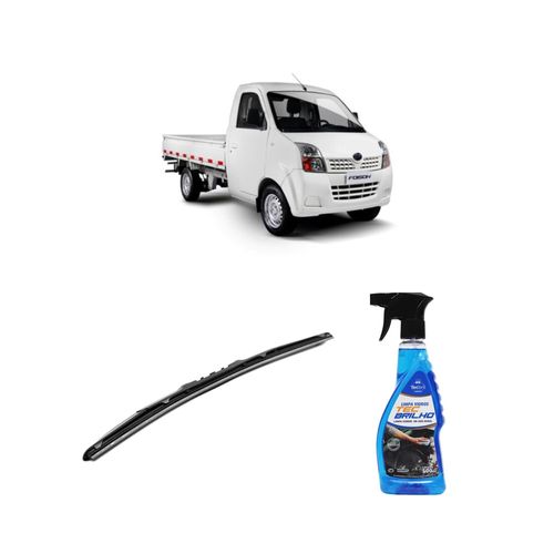 Kit Limpa Vidros Spray Tecbrilho 500mL Para-Brisa Tecbril + Palheta Totalclip Hybrid 17" Redux32 FOISON de 2014 a 2016