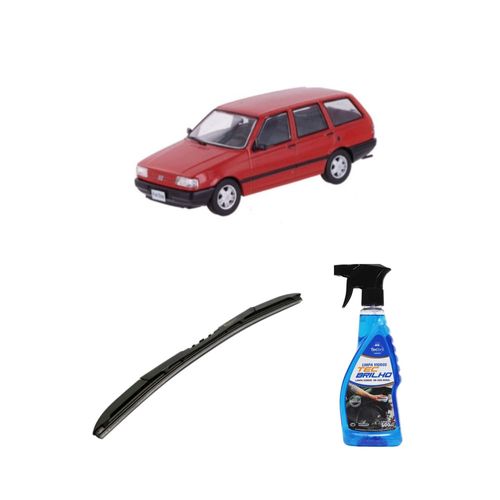 Kit Limpa Vidros Spray Tecbrilho 500mL Para-Brisa Tecbril + Palheta Totalclip Hybrid 18" Redux32 ELBA de 1986 a 1997