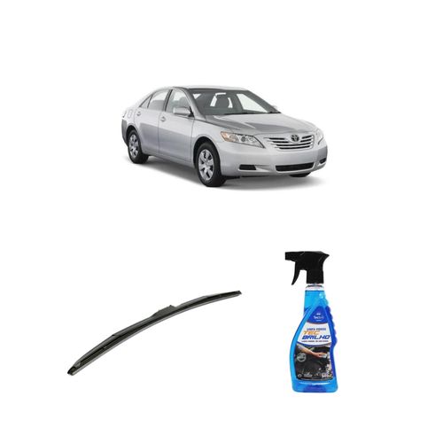 KIT LIMPA VIDROS SPRAY TECBRILHO 500ML PARA-BRISA TECBRIL + PALHETA UNIVERSAL HYBRID 24" REDUX32 CAMRY DE 2008 A 2014