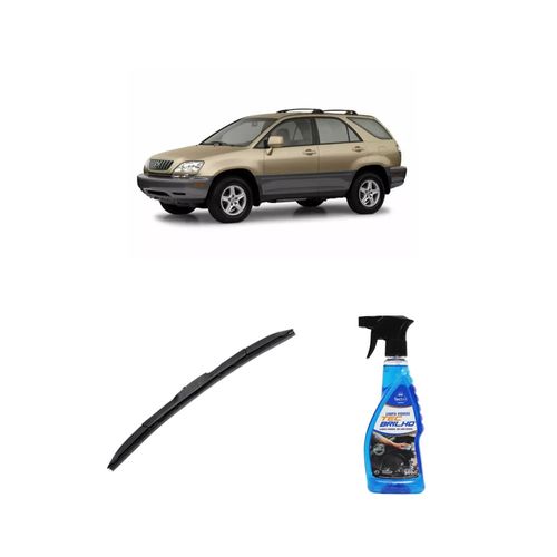 KIT LIMPA VIDROS SPRAY TECBRILHO 500ML PARA-BRISA TECBRIL + PALHETA UNIVERSAL HYBRID 26" REDUX32 LEXUS RX DE 2003 A 2022