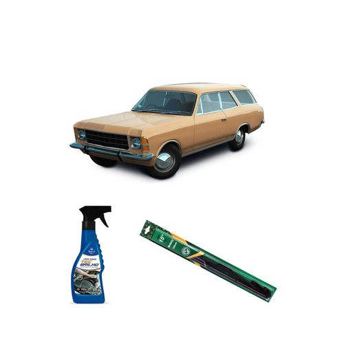 KIT LIMPA VIDROS SPRAY TECBRILHO 500ML PARA-BRISA TECBRIL + PALHETA UNIVERSAL FORTLINE 15" REDUX32 CARAVAN DE 1975 A 1988