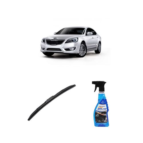 KIT LIMPA VIDROS SPRAY TECBRILHO 500ML PARA-BRISA TECBRIL + PALHETA UNIVERSAL HYBRID 26" REDUX32 CADENZA DE 2010 A 2016