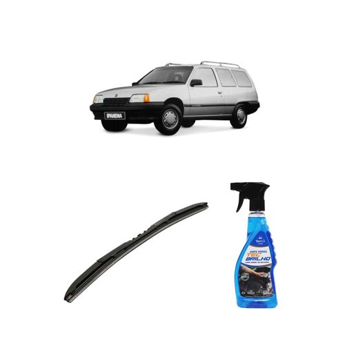 Kit Limpa Vidros Spray Tecbrilho 500mL Para-Brisa Tecbril + Palheta Totalclip Hybrid 18" Redux32 IPANEMA de 1990 a 1998