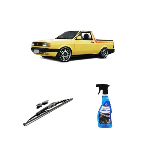 KIT LIMPA VIDROS SPRAY TECBRILHO 500ML PARA-BRISA TECBRIL + PALHETA UNIVERSAL FORTLINE 16'' REDUX32 SAVEIRO DE 1994 A 1997