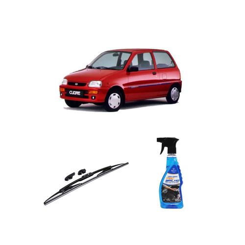 KIT LIMPA VIDROS SPRAY TECBRILHO 500ML PARA-BRISA TECBRIL + PALHETA UNIVERSAL FORTLINE 18'' REDUX32 CUORE DE 1999 A 2001