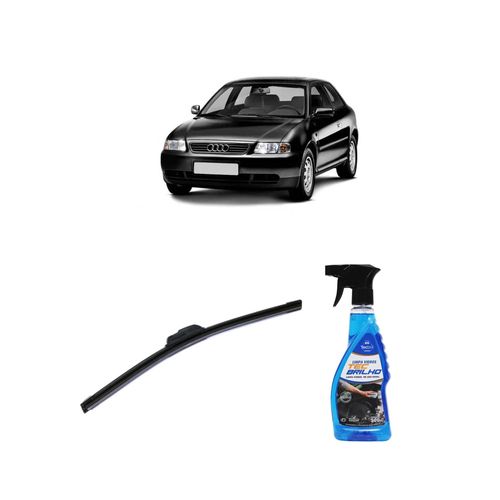 Kit Limpa Vidros Spray Tecbrilho 500mL Para-Brisa Tecbril + Palheta Flex Sportline Traseira 15'' Redux32 A3 de 1996 a 2006