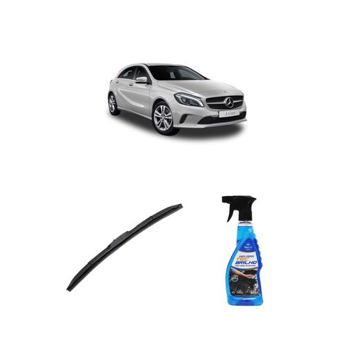 KIT LIMPA VIDROS SPRAY TECBRILHO 500ML PARA-BRISA TECBRIL + PALHETA UNIVERSAL HYBRID 26" REDUX32 MERCEDES BENZ CLASSE A DE 1999 A 2006