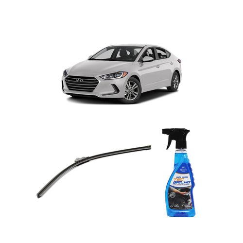Kit Limpa Vidros Spray Tecbrilho 500mL Para-Brisa Tecbril + Palheta Flex Sportline Universal 26" Redux32 ELANTRA de 2017 a 2022