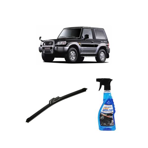 Kit Limpa Vidros Spray Tecbrilho 500mL Para-Brisa Tecbril + Palheta Flex Sportline Traseira 14'' Redux32 GALLOPER de 1997 a 2002