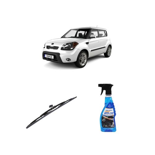 KIT LIMPA VIDROS SPRAY TECBRILHO 500ML PARA-BRISA TECBRIL + PALHETA UNIVERSAL FORTLINE 24" REDUX32 SOUL DE 2009 A 2022