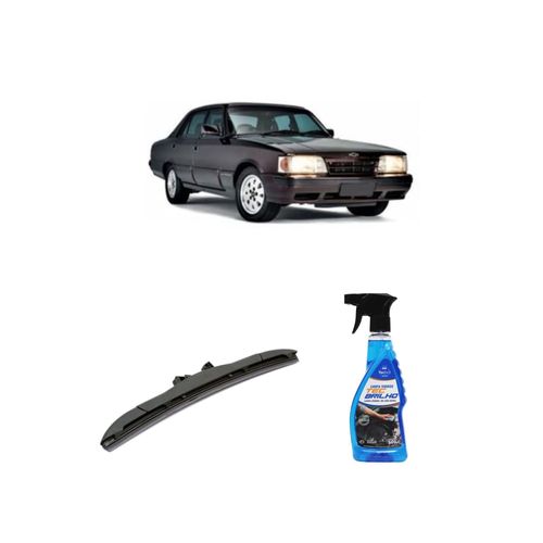 KIT LIMPA VIDROS SPRAY TECBRILHO 500ML PARA-BRISA TECBRIL + PALHETA UNIVERSAL HYBRID 14" REDUX32 DIPLOMATA DE 1989 A 1992