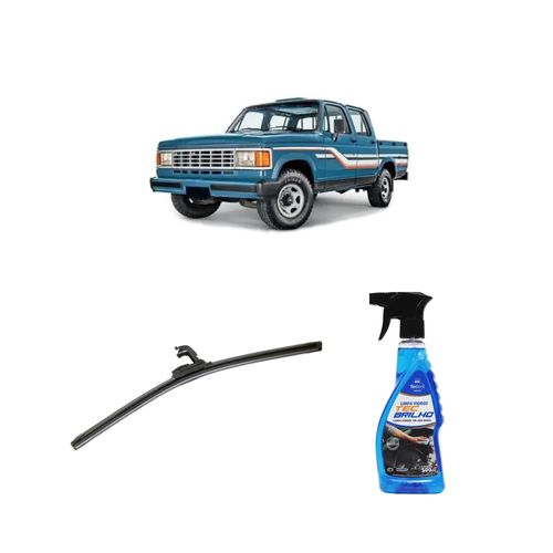 Kit Limpa Vidros Spray Tecbrilho 500mL Para-Brisa Tecbril + Palheta Flex Sportline Universal 16'' Redux32 Chevrolet D20 de 1985 a 1997
