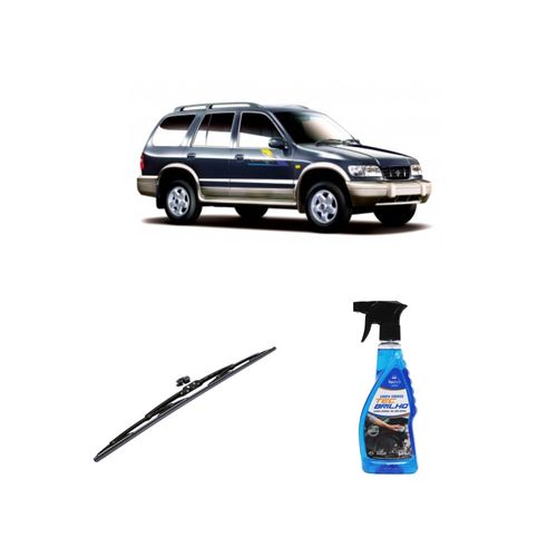 KIT LIMPA VIDROS SPRAY TECBRILHO 500ML PARA-BRISA TECBRIL + PALHETA UNIVERSAL FORTLINE 24" REDUX32 SPORTAGE DE 2003 A 2008