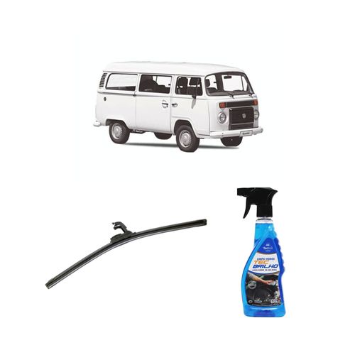 Kit Limpa Vidros Spray Tecbrilho 500mL Para-Brisa Tecbril + Palheta Flex Sportline Universal 16'' Redux32 KOMBI de 2012 a 2022