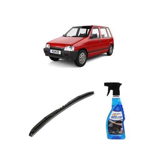 Kit Limpa Vidros Spray Tecbrilho 500mL Para-Brisa Tecbril + Palheta Totalclip Hybrid 18" Redux32 TICO de 1992 a 2000