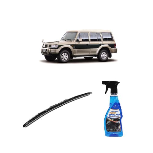 Kit Limpa Vidros Spray Tecbrilho 500mL Para-Brisa Tecbril + Palheta Totalclip Hybrid 17" Redux32 GALLOPER II de 1997 a 2002