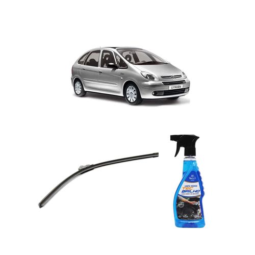 Kit Limpa Vidros Spray Tecbrilho 500mL Para-Brisa Tecbril + Palheta Flex Sportline Universal 26" Redux32 XSARA PICASSO de 2000 a 2005