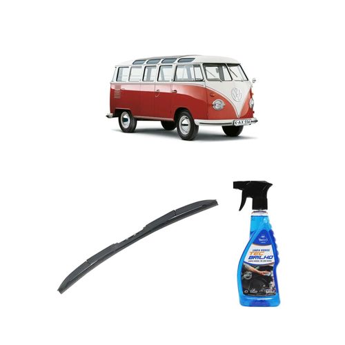 Kit Limpa Vidros Spray Tecbrilho 500mL Para-Brisa Tecbril + Palheta Totalclip Hybrid 16" Redux32 KOMBI de 1975 a 2012