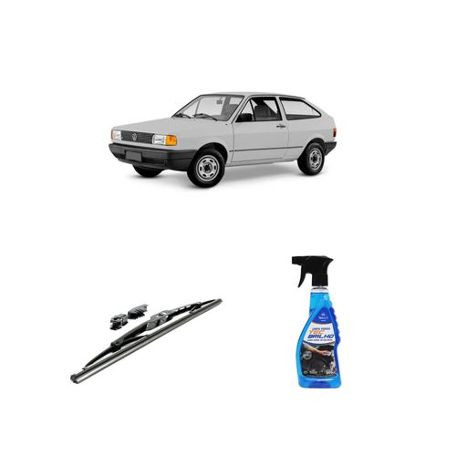 KIT LIMPA VIDROS SPRAY TECBRILHO 500ML PARA-BRISA TECBRIL + PALHETA UNIVERSAL FORTLINE 16'' REDUX32 GOL G1 DE 1994 A 1996