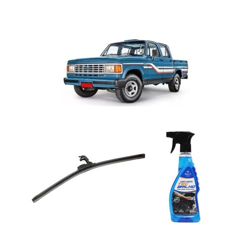 Kit Limpa Vidros Spray Tecbrilho 500mL Para-Brisa Tecbril + Palheta Flex Sportline Universal 16'' Redux32 Chevrolet A20 de 1985 a 1997