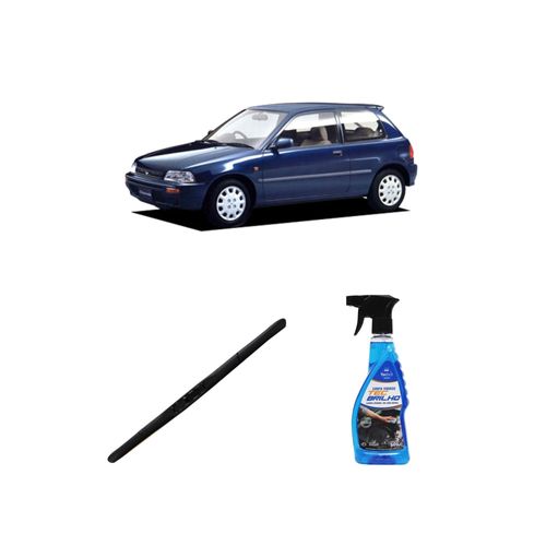 KIT LIMPA VIDROS SPRAY TECBRILHO 500ML PARA-BRISA TECBRIL + PALHETA UNIVERSAL HYBRID 18" REDUX32 CHARADE DE 1993 A 1999