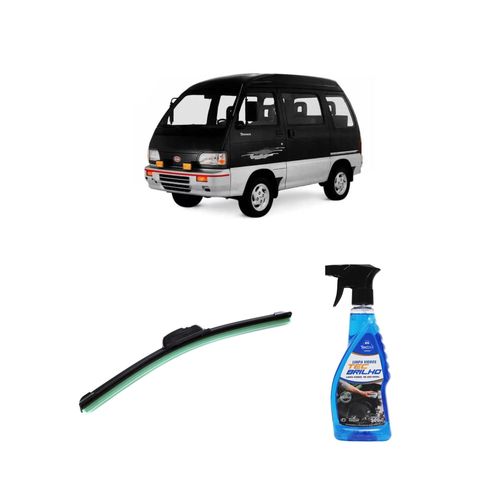 Kit Limpa Vidros Spray Tecbrilho 500mL Para-Brisa Tecbril + Palheta Flex Sportline Traseira 13'' Redux32 TOWNER TRUCK de 1993 a 2003