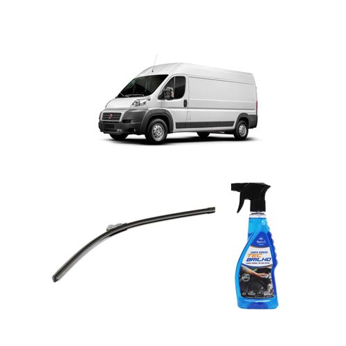 Kit Limpa Vidros Spray Tecbrilho 500mL Para-Brisa Tecbril + Palheta Flex Sportline Universal 26" Redux32 DUCATO de 2018 a 2022