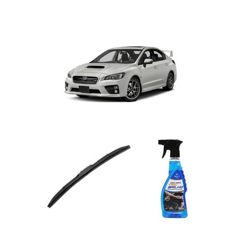 KIT LIMPA VIDROS SPRAY TECBRILHO 500ML PARA-BRISA TECBRIL + PALHETA UNIVERSAL HYBRID 26" REDUX32 SUBARU XRX DE 2016 A 2022