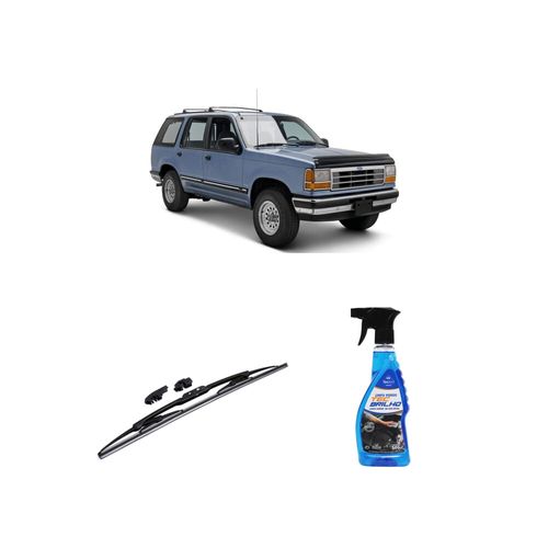 KIT LIMPA VIDROS SPRAY TECBRILHO 500ML PARA-BRISA TECBRIL + PALHETA UNIVERSAL FORTLINE 18'' REDUX32 EXPLORER DE 1991 A 2000