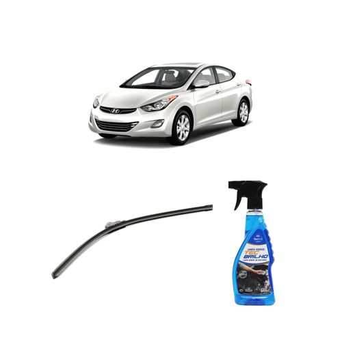 Kit Limpa Vidros Spray Tecbrilho 500mL Para-Brisa Tecbril + Palheta Flex Sportline Universal 26" Redux32 ELANTRA de 2011 a 2016