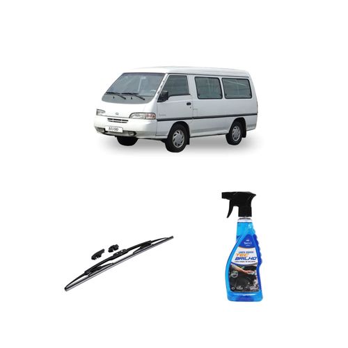 KIT LIMPA VIDROS SPRAY TECBRILHO 500ML PARA-BRISA TECBRIL + PALHETA UNIVERSAL FORTLINE 18'' REDUX32 H100 DE 1993 A 2007