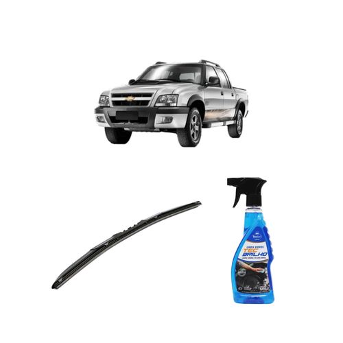 Kit Limpa Vidros Spray Tecbrilho 500mL Para-Brisa Tecbril + Palheta Totalclip Hybrid 20" Redux32 S10 de 1995 a 2011