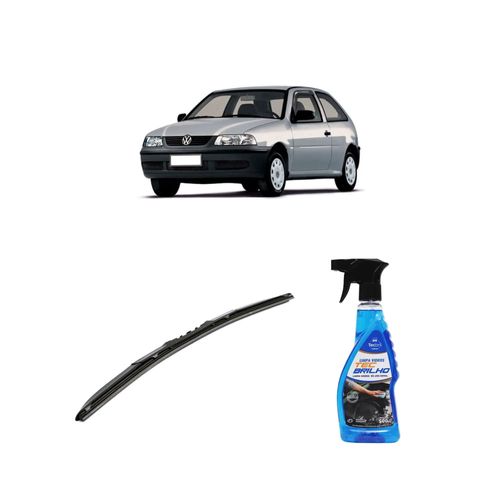 Kit Limpa Vidros Spray Tecbrilho 500mL Para-Brisa Tecbril + Palheta Totalclip Hybrid 20" Redux32 GOL G3 de 1999 a 2005