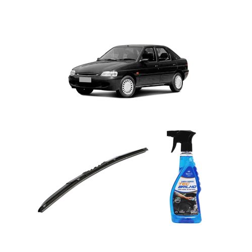 Kit Limpa Vidros Spray Tecbrilho 500mL Para-Brisa Tecbril + Palheta Totalclip Hybrid 20" Redux32 ESCORT ZETEC de 1997 a 2001