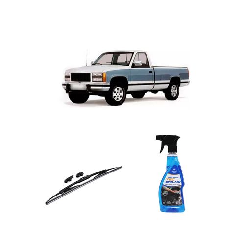 KIT LIMPA VIDROS SPRAY TECBRILHO 500ML PARA-BRISA TECBRIL + PALHETA UNIVERSAL FORTLINE 18'' REDUX32 GMC 3500 HD DE 1996 A 2001