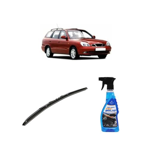 Kit Limpa Vidros Spray Tecbrilho 500mL Para-Brisa Tecbril + Palheta Totalclip Hybrid 20" Redux32 NUBIRA WAGON de 1997 a 2003