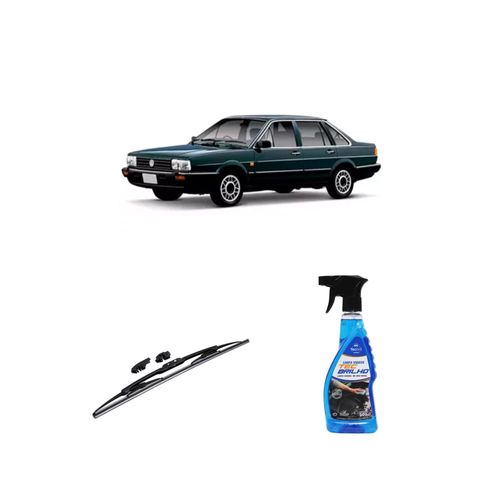 KIT LIMPA VIDROS SPRAY TECBRILHO 500ML PARA-BRISA TECBRIL + PALHETA UNIVERSAL FORTLINE 18'' REDUX32 SANTANA DE 1984 A 1997